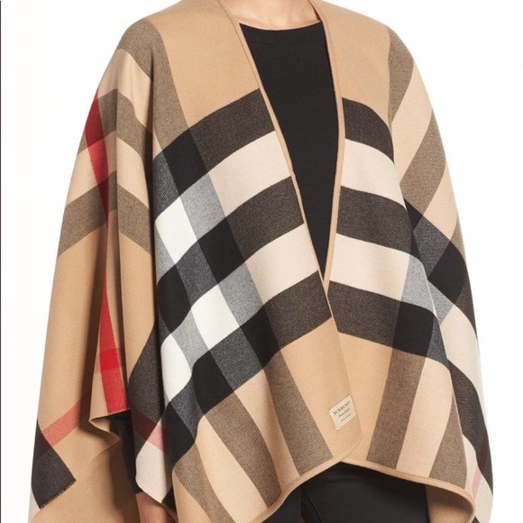 🤩BURBERRY HOUSE CHECK MERINO WOOL CAPE🤩 - Picture 1 of 4